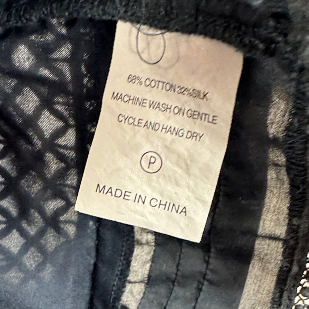 Marie Oliver Pennie‎ Charcoal Silk Cotton Crotchet Flutter Sleeve Boho - XS - Picture 3 of 16